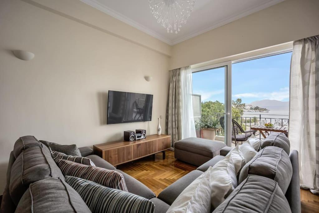 Bright Central Apartment With Splendid Sea View! Chalkís Esterno foto